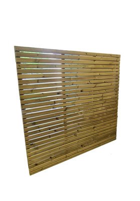 B&Q -  Contemporary Fence PanelsPressure Treated RedwoodL5 X W180 X H90 CmFully Assembled