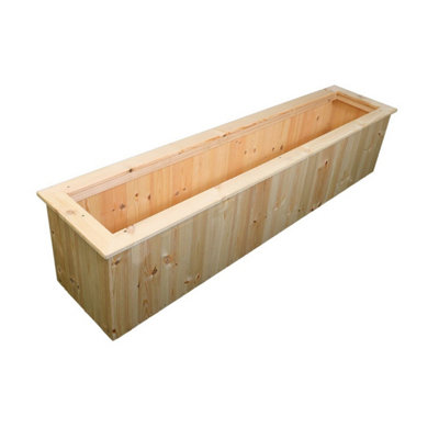 B&Q -  Untreated Wooden Planter Trough Pressure TreatedL40 X W150 X H40 CmAssembled
