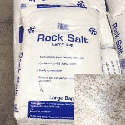 QGS 10 X 25Kg Bags Of White De-Icing Salt Melts Snow And Ice Fast from B&Q