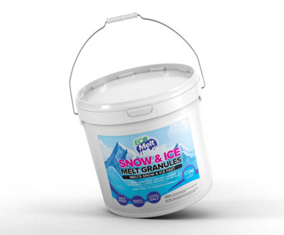 QGS 17.5Kg Tub Of Ice Melt Deicing Granules Snow & Ice Melt GranulesBy Ecomelt from B&Q