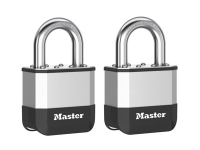 Master Lock Pk5Eurt Elite Laminated 52mm Padlock25mm Shackle (Pack Of 2) Mlkpk5T from B&Q