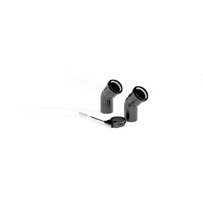 Glowworm Glow-Worm Elbow 45Deg Dn60 X2 Black 20219553 from B&Q