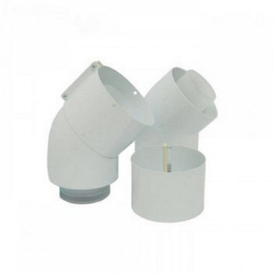 Glowworm Glow-Worm 45 Degree Elbow Pipe Pair Polypropylene White 20257010 from B&Q