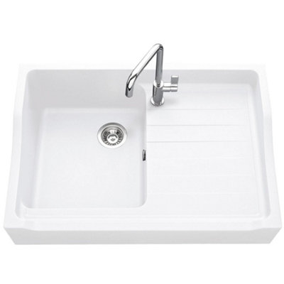 Chambord Francois I 1.0 Bowl Granite Composite Belfast Kitchen Sink With 90mm Waste from B&Q