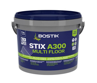 Bostik Stix A300 Multi Floor Vinyl & Lvt Adhesive (12Kg Tub) from B&Q