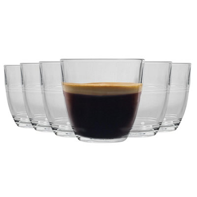 Duralex Gigogne Glass Tumblers - 160Ml Drinking Glasses For Water, Juice - Pack Of 6