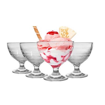 Duralex Gigogne Glass Ice Cream Bowls250Ml Stem Dishes For DessertSundaePack Of 6 from B&Q
