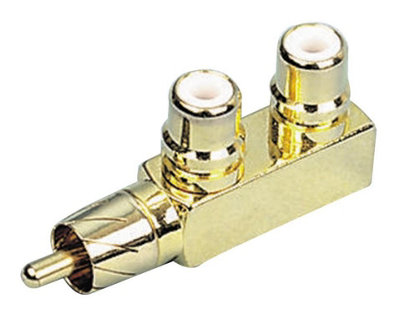 ProSignal Pro SignalAdaptor2X Phono Socket To PlugGold from B&Q