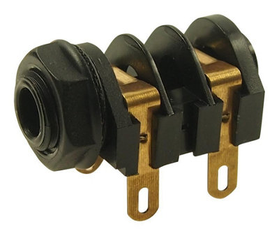 B&Q -  Electronic Components6.35mm Panel Mount Mono Jack Socket