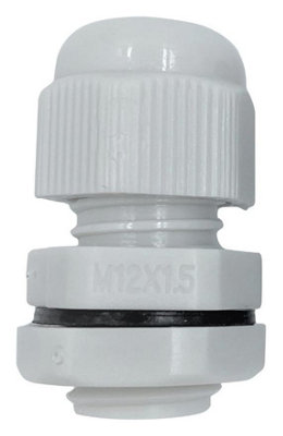 Pro ElecNylon Cable GlandM123-6.5mm Cable RangeWhiteIp68 from B&Q
