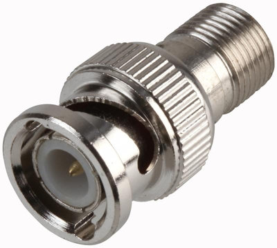 ProSignal Pro SignalBnc Plug To F Type Socket AdaptorNickel Plated Brass Body from B&Q