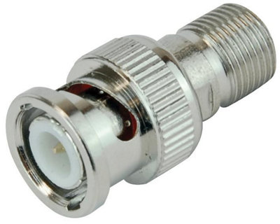 ProSignal Pro SignalBnc Plug To F Type Socket AdaptorNickel Plated Zinc Body from B&Q