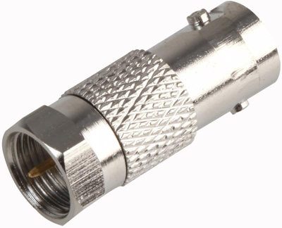ProSignal Pro SignalBnc Socket To F Type Plug AdaptorNickel Plated Brass Body from B&Q