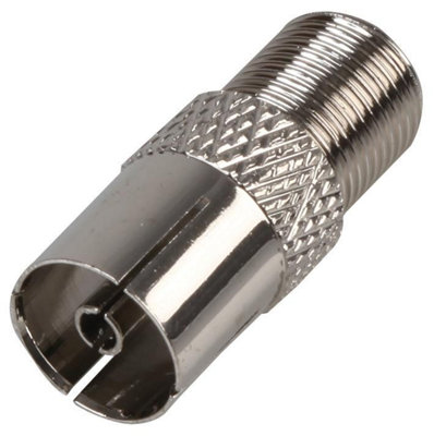 ProSignal Pro SignalF Type Socket To Tv Coaxial SocketNickel Plated Brass Body from B&Q