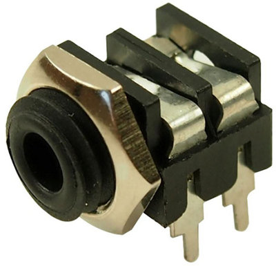 B&Q -  Electronic Components3.5mm Mono Jack SocketPanel MountPcbBlack