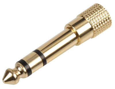 ProSignal Pro Signal3.5mm To 6.35mm Stereo Jack Plug AdaptorGold from B&Q