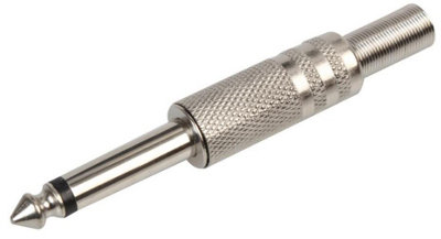 ProSignal Pro Signal6.35mm Mono Jack PlugNickel Plated from B&Q