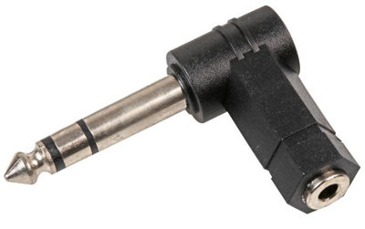 ProSignal Pro Signal3.5mm Stereo Jack To 6.35mm Stereo Jack Plug Adaptor90 Degree from B&Q
