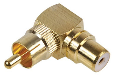 ProSignal Pro SignalRca Phono Socket To Rca Phono Plug AdaptorRight AngleGold Plated from B&Q