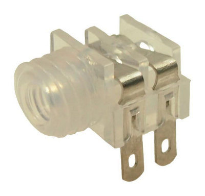 B&Q -  Electronic Components3.5mm Mono Jack SocketPanel MountSolder TagsTransparent