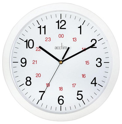 AcctimMetro 35.5Cm Quartz Movement Analogue Wall ClockWhite from B&Q