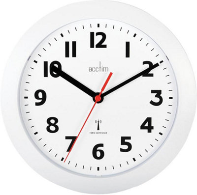 AcctimParona 23Cm Radio Controlled Analogue Wall ClockWhite from B&Q