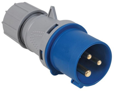 Pro Elec16A230VCable Mount Cee Plug2P+EBlueIp44 from B&Q