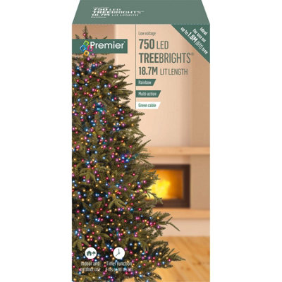 Premier Decorations Limited Premier750 Led Rainbow (PurplePinkTurquoiseOrange) Multi-Action Treebrights With Timer18.7M from B&Q
