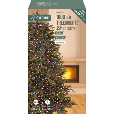 Premier Decorations Limited Premier1000 Led Rainbow (PurplePinkTurquoiseOrange) Multi-Action Treebrights With Timer25M from B&Q