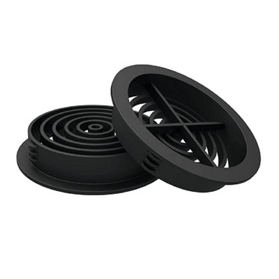 Homesmart 50 X Black Plastic 70mm Round Soffit Air Vents/push In Roof Discs from B&Q