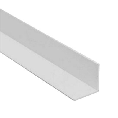 4 X White 1 Metre Upvc Plastic Rigid Angle 40 X 40mm Corner Cover Trim 90 Degree from B&Q