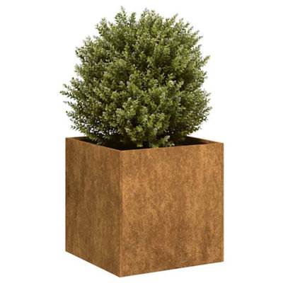 Berkfield Planter Rusty 40X40X40 Cm Weathering Steel from B&Q