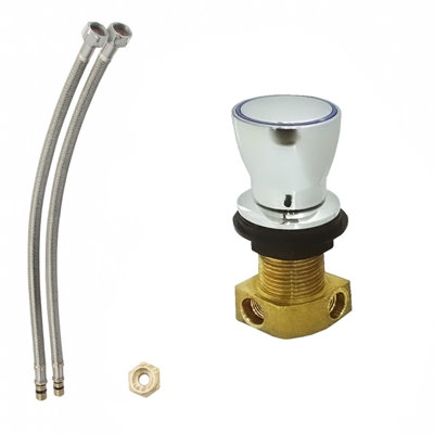 Chrome Brass Cold-Water Bidet Mixer Set - Image 3