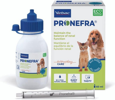  - Virbac Pronefra Kidney Function Suspension Support For Dogs And Cats 60Ml Bottle