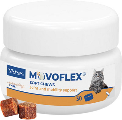 Virbac Movoflex Joint Supplement For Cats Supports Joints & Mobility Fast-Acting Tasty Chews 30 Chews from B&Q