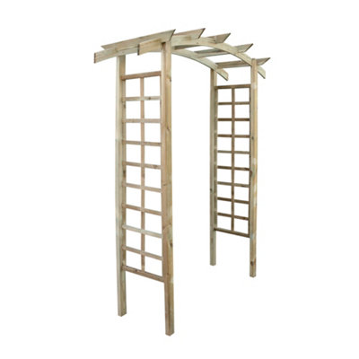 B&Q -  Luna Curved Wooden Garden Arch2.2MPressure Treated