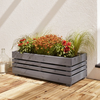 Cerland Geteborg Outdoor Rectangular Wooden Planter 91Cm from B&Q