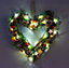 35cm B/O LED Twig Hanging Heart Red/Brown