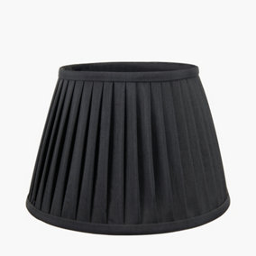 35cm Black Poly Cotton Pleat Lampshade Empire Pleated Table Lamp Shade