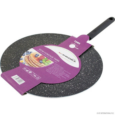 35cm Pancake Fry Pan Non Stick Roti Tawa Heat Concave Dosa Crepe Kitchen New