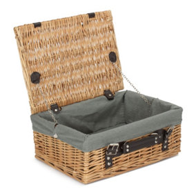 35cm Picnic Basket with Grey Lining