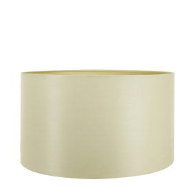 35cm Taupe Silk Lined Cylinder Table Lampshade