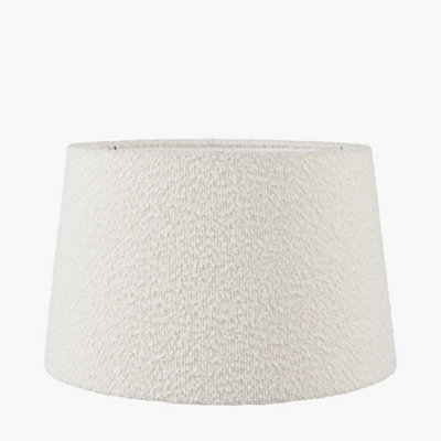 35cm White Boucle Tapered Cylinder Table Lamp Shade Cosy Boho Lampshades