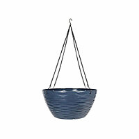 35cm Windermere Hanging Basket - Plastic - L35 x W35 x H17 cm - Blue