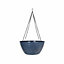 35cm Windermere Hanging Basket - Plastic - L35 x W35 x H17 cm - Blue