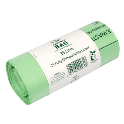 35L Compost Bag Compostable Kerbside Caddy Liners - 1 Roll