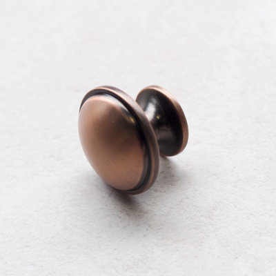 35mm Copper Cabinet Knob Brushed Antique Rose Gold Kitchen Cupboard Door Drawer Pull Handle Wardrobe Furniture Replacement