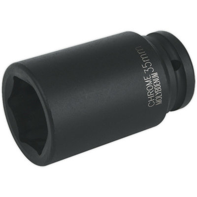35mm Forged Deep Impact Socket - Durable Chromoly Wrench Tool for Professionals
