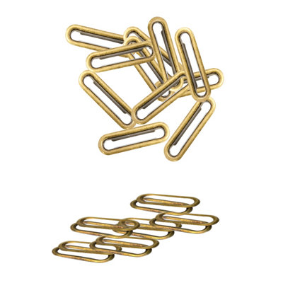 35mm Oval Shape Brass Eyelets with Washers, Bronze, 50pcs