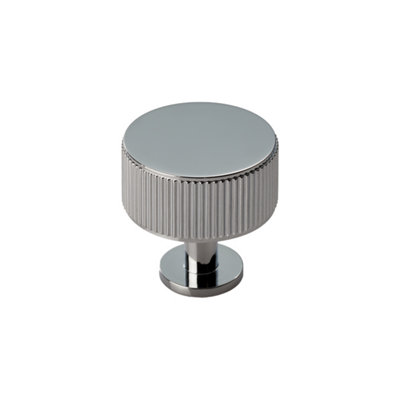 35mm Polished Chrome Reeded Cabinet Knob